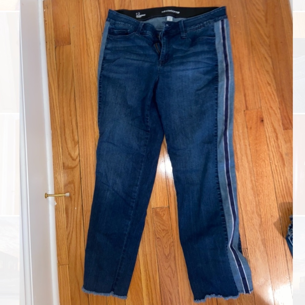 Liz Claiborne Side Striped Straight Jeans